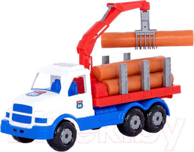 Лесовоз игрушечный Полесье Сталкер / 90362 (белый/синий)