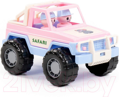 Автомобиль игрушечный Полесье Джип сафари / 90218 (розовый)