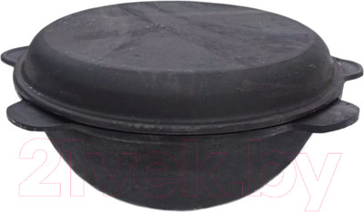 Казан Chugun Invest Узбекский с крышкой-сковородкой (10л, плоское дно)