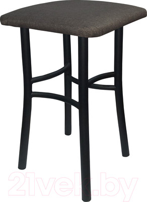 Табурет ВВР Квадрат (черный/рогожка бурый)