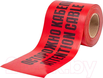 Лента сигнальная Fortisflex Осторожно кабель ЛСЭ-300 / 81970 (100м)
