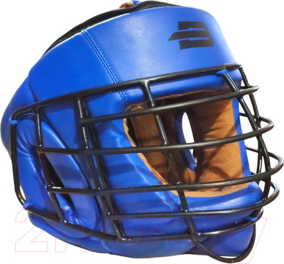 Боксерский шлем BoyBo Flexy с металлической решеткой (S, синий)