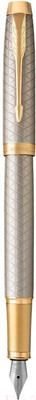 Ручка перьевая имиджевая Parker IM Premium Warm Grey Chiselled GT 1931684
