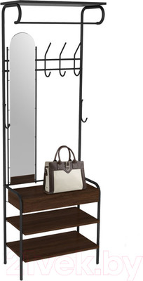 Секция в прихожую Sheffilton M-3026 / 891628 (венге/черный)