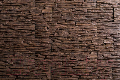 Декоративный камень бетонный РуБелЭко Сланец СЛ-004 (темно-коричневый)