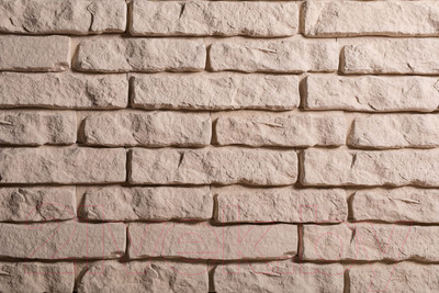 Декоративный камень бетонный РуБелЭко Кирпич вулканический КВ-001 (слоновая кость)