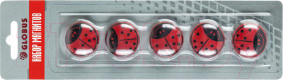 Набор магнитов Globus Божья коровка / МЦ30БК (5шт)
