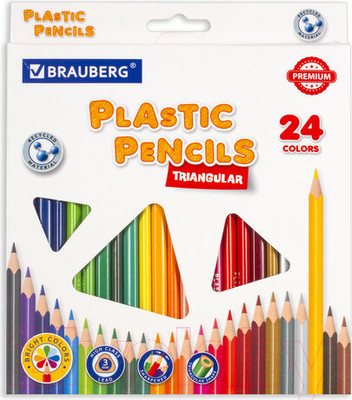 Набор цветных карандашей Brauberg Premium / 181663 (24цв)