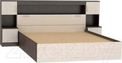 Двуспальная кровать Стендмебель Басса КР-552 (дуб белфорт/венге)