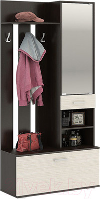 Секция в прихожую Стендмебель Сорренто (дуб белфорт/венге)