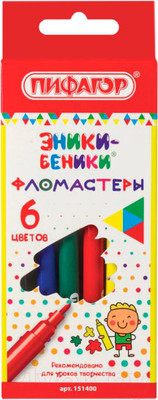 Фломастеры Пифагор Эники-беники / 151400 (6шт)