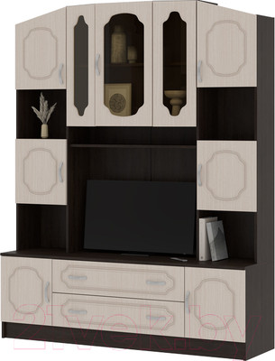 Стенка Стендмебель Макарена МДФ ТВ-312 (дуб беленый/венге)