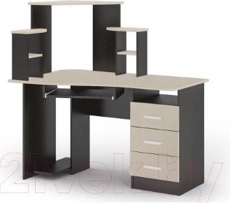 Компьютерный стол Стендмебель №1 (дуб белфорт/венге)