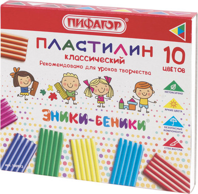 Пластилин Пифагор Эники-Беники / 100972 (10цв)