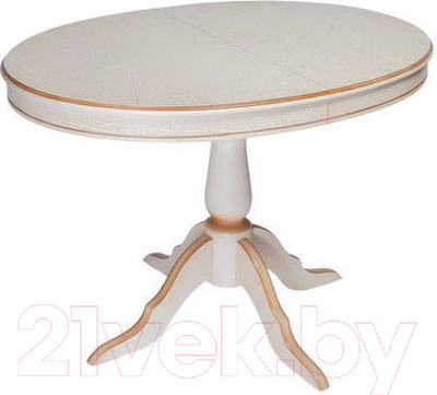 Обеденный стол ТехКомПро Эдельвейс М / 121319 (дуб/тон 3 с патиной шампань)