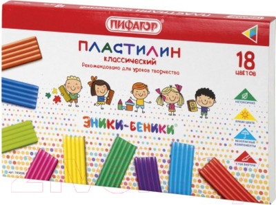 Пластилин Пифагор Эники-Беники / 105036 (18цв)