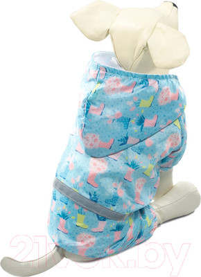 Дождевик для животных Triol Букет / 12251206 (XXL, со светоотражающей лентой)