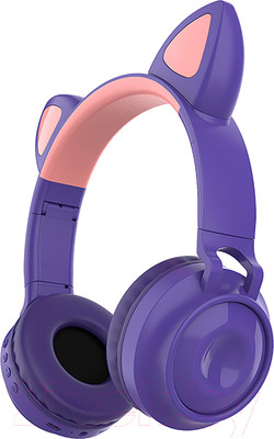 Наушники детские Qumo Party Cat ВТ 0026 (фиолетовый)