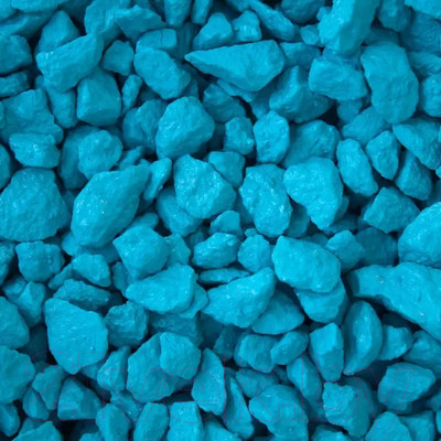 Щебень декоративный РуБелЭко Мраморный 5-10мм (20кг, бирюзовый)