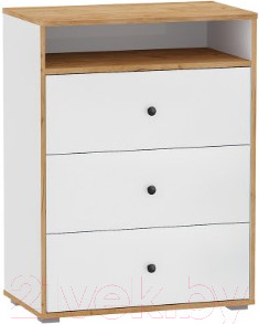 Комод Mobi Вуди 13.293 (белый премиум/дуб золотой Craft)