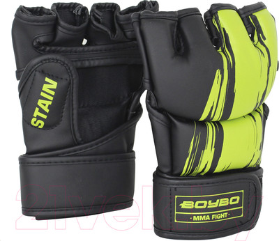 Перчатки для рукопашного боя BoyBo Stain (S, зеленый)