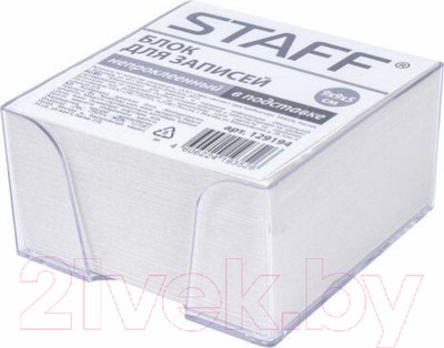 Блок для записей Staff 129194 (белый)