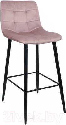 Стул барный AksHome Stella (пыльная роза велюр HLR25/черный)