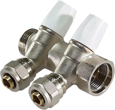 Коллектор отопления Tim С кран-буксами 135-3/4-16-2 (3/4 гш x 16ц., 2 выхода)