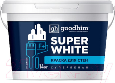Краска GoodHim F+ стандарт для стен / 89212 (14кг, супербелый)