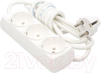 Удлинитель Borsan BR-1553-2 (белый)