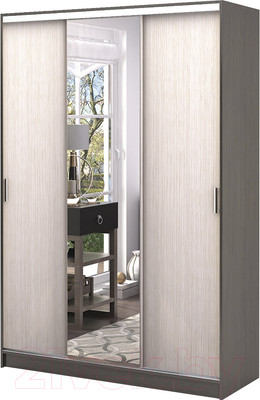 Шкаф-купе Стендмебель Альянс 1.5 (дуб белфорт/венге)