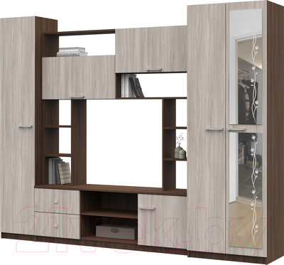 Стенка Стендмебель Марта-М (ясень шимо светлый/ясень шимо темный)