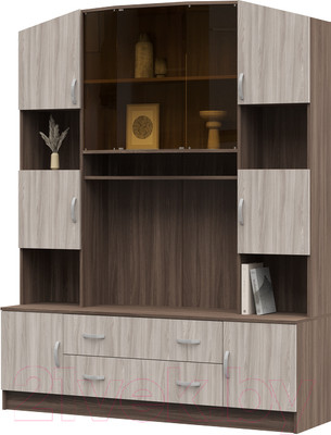 Стенка Стендмебель Макарена ЛДСП ТВ-301 (ясень шимо светлый/ясень шимо темный)