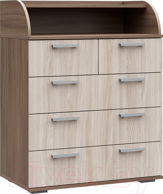 Комод пеленальный Стендмебель №1 М (ясень шимо светлый/ясень шимо темный)