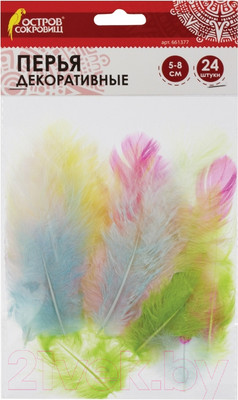 Набор перьев декоративных Остров Сокровищ Карнавальные / 661377 (24шт)