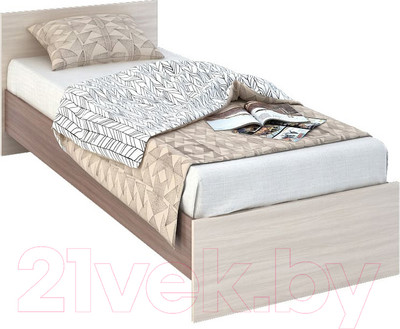 Односпальная кровать Стендмебель Басса КР-554 (ясень шимо светлый/ясень шимо темный)
