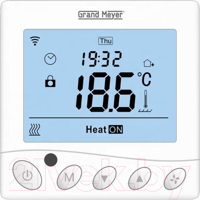 Терморегулятор для теплого пола Grand Meyer Mondial Series W350 Wi-Fi (белый)