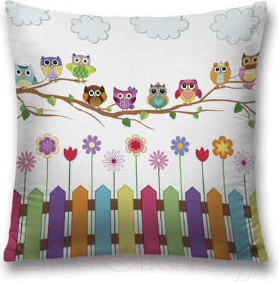 Наволочка декоративная JoyArty Веселые совы / sl_10808