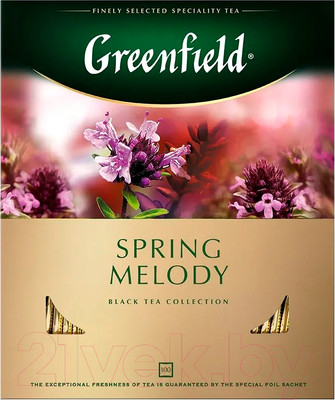 Чай пакетированный GREENFIELD Spring Melody черный / Nd-00001895 (100пак)