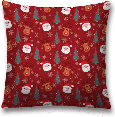 Наволочка декоративная JoyArty Санта в снежинках / sl_52793