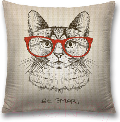 Наволочка декоративная JoyArty Будь умным / sl_15560
