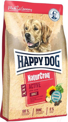 Сухой корм для собак Happy Dog NaturCroq Active Птица, телятина / 60530  (15кг)