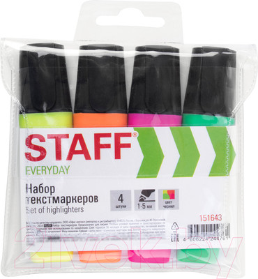 Набор маркеров Staff Everyday / 151643 (4шт)