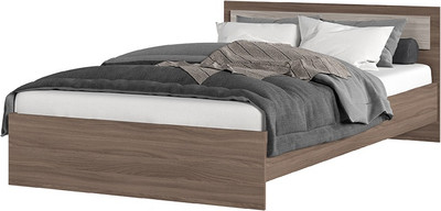 Полуторная кровать Стендмебель Гармония КР-609 120x200 (ясень шимо светлый/ясень шимо темный)