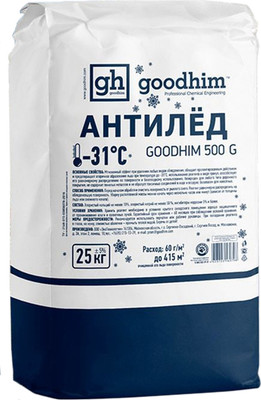 Противогололедный реагент GoodHim 500 № 31 / 60798 (25кг, бумажный мешок)