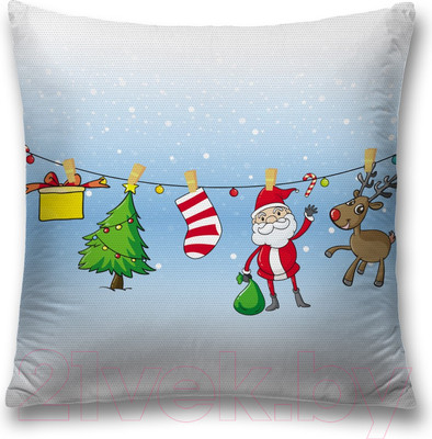 Наволочка декоративная JoyArty Новогодняя сушилка / sl_78077