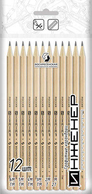 Набор простых карандашей Инженер 12P-1240