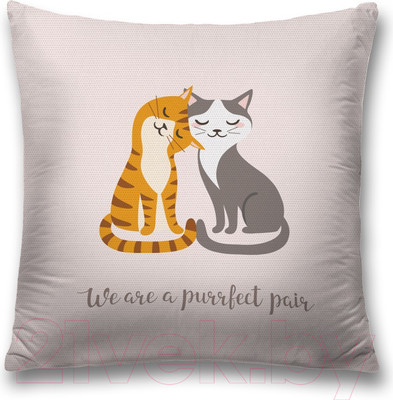 Наволочка декоративная JoyArty Лучшая пара котиков / sl_92004
