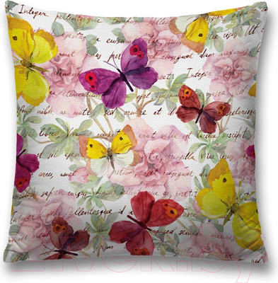 Наволочка декоративная JoyArty Письмо в бабочках / sl_11030