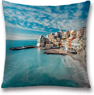 Наволочка декоративная JoyArty Город на пляже / sl_19660